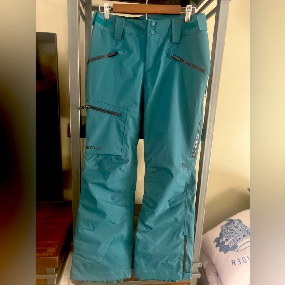 MARMOT NWT REFUGE SNOW PANTS SIZE S DEEP TEAL